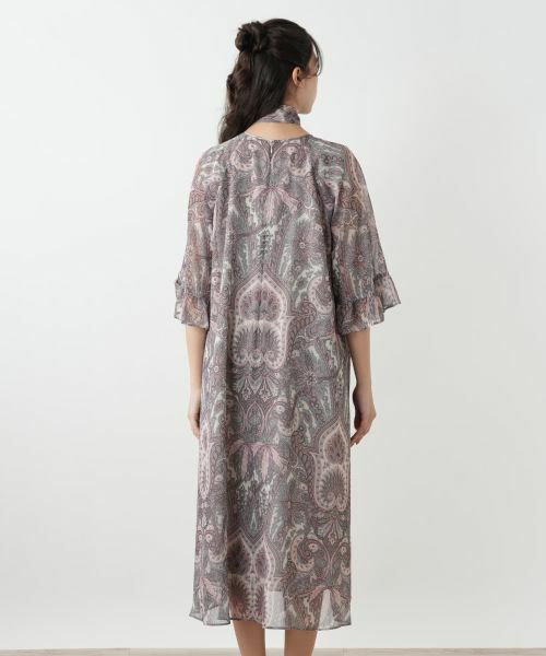 Leilian PLUS HOUSE / レリアンプラスハウス ドレス | 【店舗人気】ペイズリー柄フレアワンピース【BOURGE】 | 詳細9