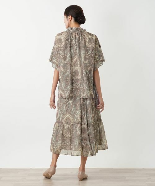 Leilian PLUS HOUSE / レリアンプラスハウス シャツ・ブラウス | ペイズリー柄スキッパーブラウス【BOURGE】 | 詳細3