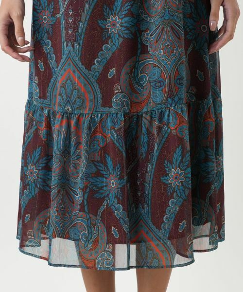 Leilian PLUS HOUSE / レリアンプラスハウス ミニ・ひざ丈スカート | ペイズリー柄ティアードスカート【BOURGE】 | 詳細11