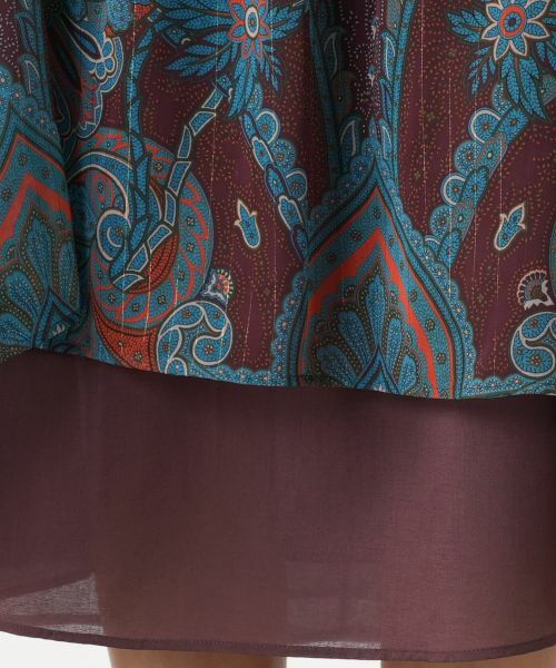 Leilian PLUS HOUSE / レリアンプラスハウス ミニ・ひざ丈スカート | ペイズリー柄ティアードスカート【BOURGE】 | 詳細12