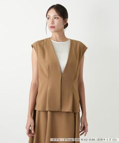 Leilian PLUS HOUSE / レリアンプラスハウス テーラードジャケット | Vネックベスト【BOURGE】
