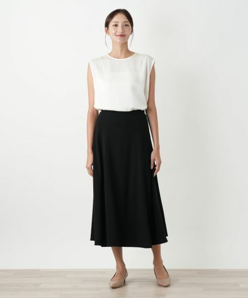 Leilian PLUS HOUSE / レリアンプラスハウス ミニ・ひざ丈スカート | フレアロングスカート【BOURGE】 | 詳細1