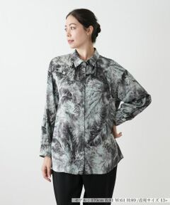 Leilian PLUS HOUSE / レリアンプラスハウス シャツ・ブラウス | プリントシャツブラウス【BOURGE】