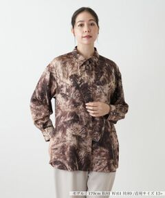 Leilian PLUS HOUSE / レリアンプラスハウス シャツ・ブラウス | プリントシャツブラウス【BOURGE】