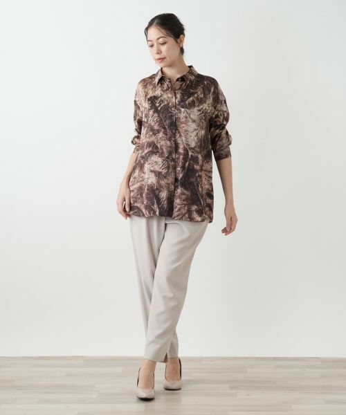 Leilian PLUS HOUSE / レリアンプラスハウス シャツ・ブラウス | プリントシャツブラウス【BOURGE】 | 詳細4