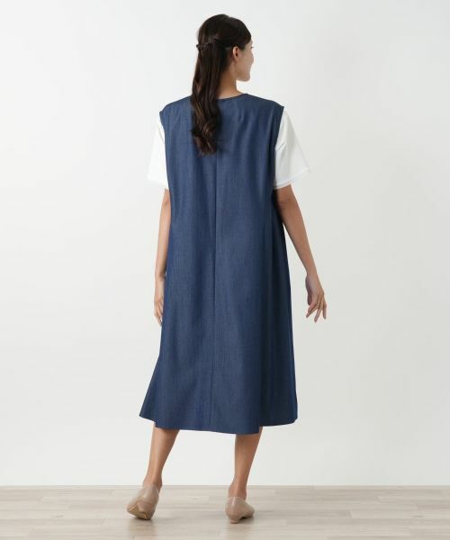 Leilian PLUS HOUSE / レリアンプラスハウス ロング・マキシ丈ワンピース | ジャンパースカート【プラス企画】 | 詳細6