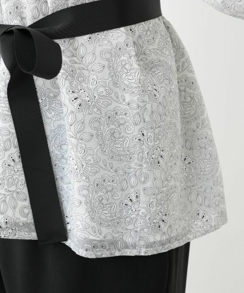 Leilian PLUS HOUSE / レリアンプラスハウス シャツ・ブラウス | ボタニカル柄リボンブラウス【BOURGE】 | 詳細12