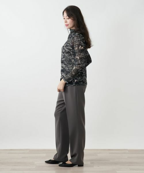 Leilian PLUS HOUSE / レリアンプラスハウス カットソー | プリントシアーカットソー | 詳細2