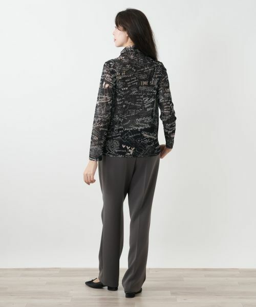 Leilian PLUS HOUSE / レリアンプラスハウス カットソー | プリントシアーカットソー | 詳細3