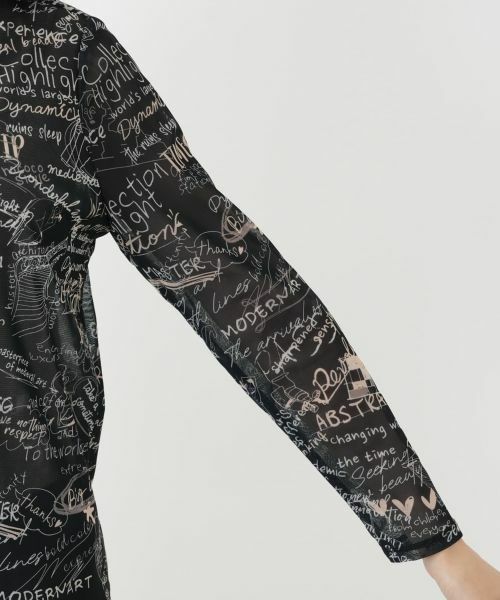 Leilian PLUS HOUSE / レリアンプラスハウス カットソー | プリントシアーカットソー | 詳細9