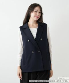 Leilian PLUS HOUSE / レリアンプラスハウス テーラードジャケット | ラペルドダブルベスト【NEMIKA】