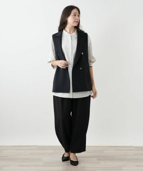 Leilian PLUS HOUSE / レリアンプラスハウス テーラードジャケット | ラペルドダブルベスト【NEMIKA】 | 詳細1