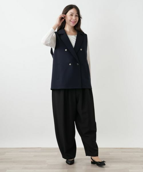 Leilian PLUS HOUSE / レリアンプラスハウス テーラードジャケット | ラペルドダブルベスト【NEMIKA】 | 詳細4