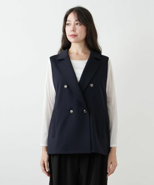 Leilian PLUS HOUSE / レリアンプラスハウス テーラードジャケット | ラペルドダブルベスト【NEMIKA】 | 詳細7