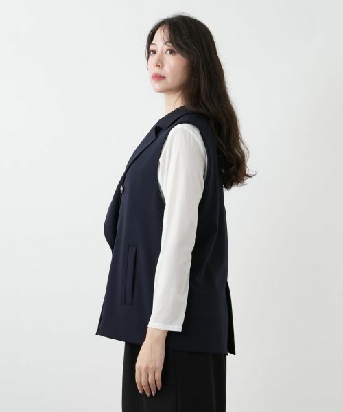 Leilian PLUS HOUSE / レリアンプラスハウス テーラードジャケット | ラペルドダブルベスト【NEMIKA】 | 詳細8