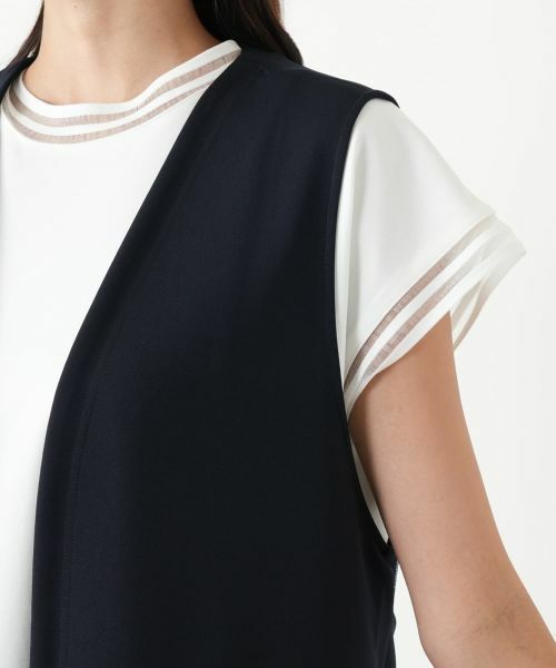 Leilian PLUS HOUSE / レリアンプラスハウス テーラードジャケット | セミロングベスト【NEMIKA】 | 詳細12