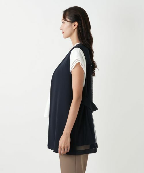 Leilian PLUS HOUSE / レリアンプラスハウス テーラードジャケット | セミロングベスト【NEMIKA】 | 詳細8