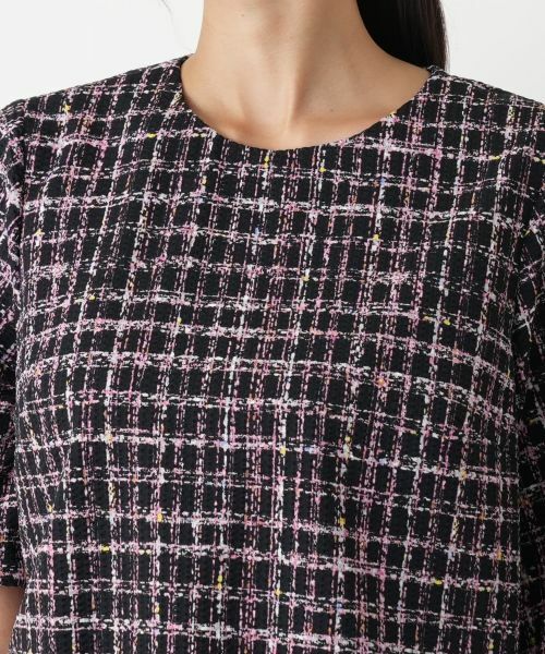 Leilian PLUS HOUSE / レリアンプラスハウス ドレス | ツイード風フレアワンピース | 詳細10