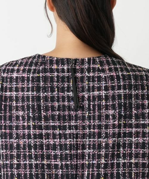 Leilian PLUS HOUSE / レリアンプラスハウス ドレス | ツイード風フレアワンピース | 詳細11