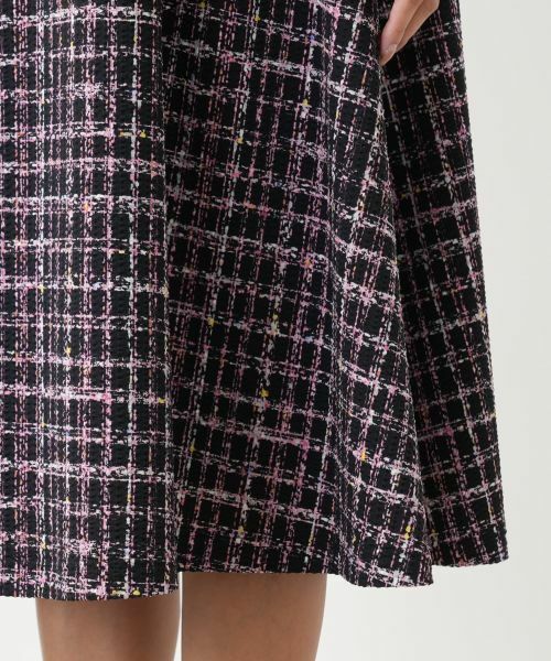 Leilian PLUS HOUSE / レリアンプラスハウス ドレス | ツイード風フレアワンピース | 詳細14