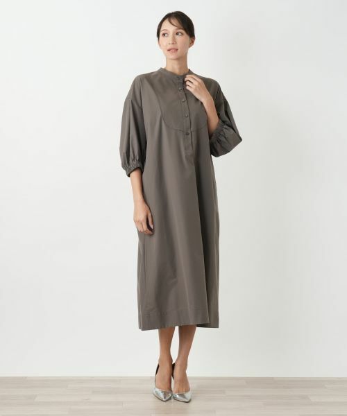 Leilian PLUS HOUSE / レリアンプラスハウス ドレス | スタンドカラーワンピース【プラス企画】 | 詳細4