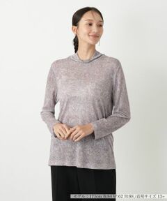 Leilian PLUS HOUSE / レリアンプラスハウス カットソー | ペイズリーハイネックカットソー【Leilian WHITE LABEL】