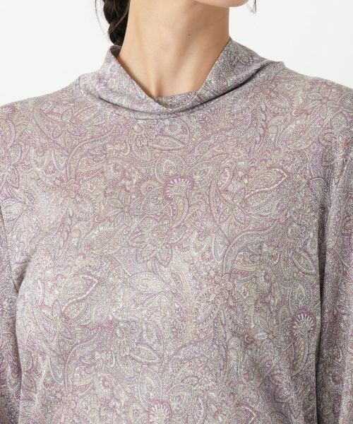 Leilian PLUS HOUSE / レリアンプラスハウス カットソー | ペイズリーハイネックカットソー【Leilian WHITE LABEL】 | 詳細10