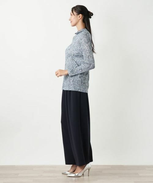 Leilian PLUS HOUSE / レリアンプラスハウス カットソー | ペイズリーハイネックカットソー【Leilian WHITE LABEL】 | 詳細2
