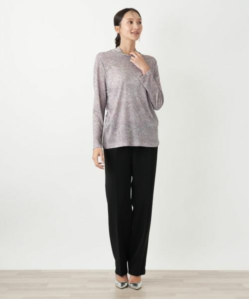 Leilian PLUS HOUSE / レリアンプラスハウス カットソー | ペイズリーハイネックカットソー【Leilian WHITE LABEL】 | 詳細4