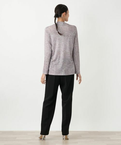 Leilian PLUS HOUSE / レリアンプラスハウス カットソー | ペイズリーハイネックカットソー【Leilian WHITE LABEL】 | 詳細6