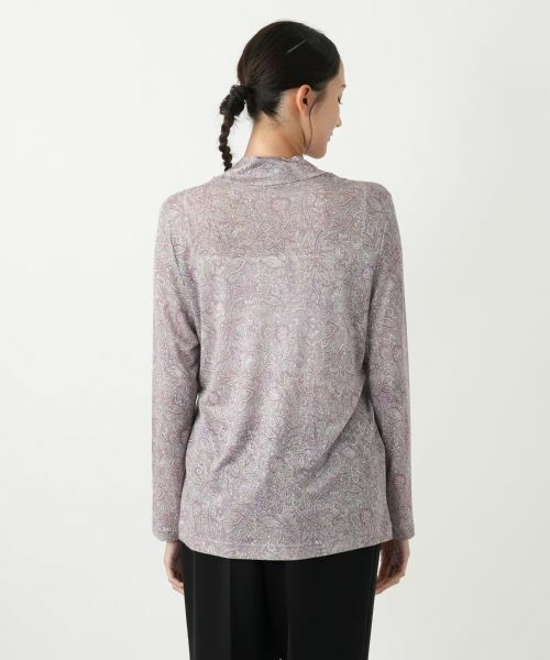 Leilian PLUS HOUSE / レリアンプラスハウス カットソー | ペイズリーハイネックカットソー【Leilian WHITE LABEL】 | 詳細9