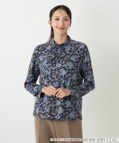 Leilian PLUS HOUSE / レリアンプラスハウス カットソー | ペイズリーハイネックカットソー【Leilian WHITE LABEL】