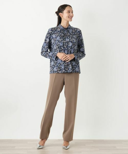 Leilian PLUS HOUSE / レリアンプラスハウス カットソー | ペイズリーハイネックカットソー【Leilian WHITE LABEL】 | 詳細1