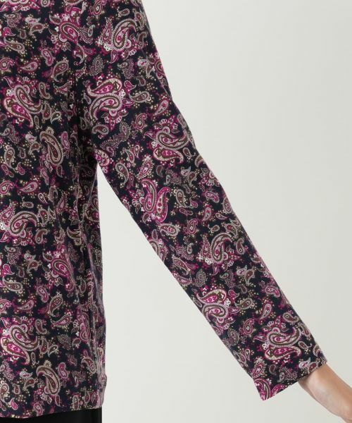 Leilian PLUS HOUSE / レリアンプラスハウス カットソー | ペイズリーハイネックカットソー【Leilian WHITE LABEL】 | 詳細12