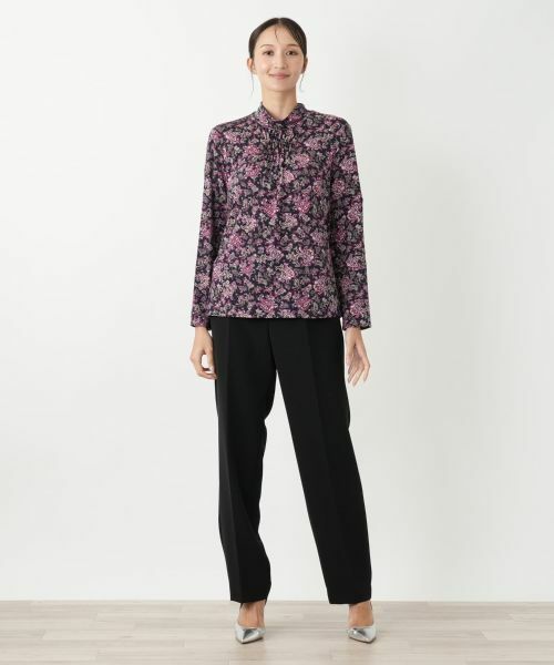 Leilian PLUS HOUSE / レリアンプラスハウス カットソー | ペイズリーハイネックカットソー【Leilian WHITE LABEL】 | 詳細4