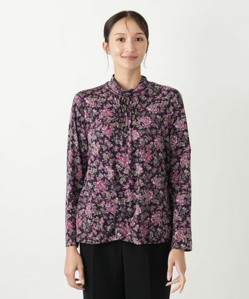 Leilian PLUS HOUSE / レリアンプラスハウス カットソー | ペイズリーハイネックカットソー【Leilian WHITE LABEL】 | 詳細7