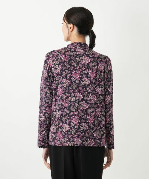 Leilian PLUS HOUSE / レリアンプラスハウス カットソー | ペイズリーハイネックカットソー【Leilian WHITE LABEL】 | 詳細9