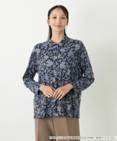 Leilian PLUS HOUSE / レリアンプラスハウス ポロシャツ | ペイズリー柄ポロシャツチュニック【Leilian WHITE LABEL】