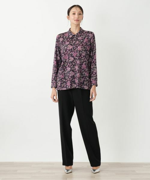 Leilian PLUS HOUSE / レリアンプラスハウス ポロシャツ | ペイズリー柄ポロシャツチュニック【Leilian WHITE LABEL】 | 詳細1