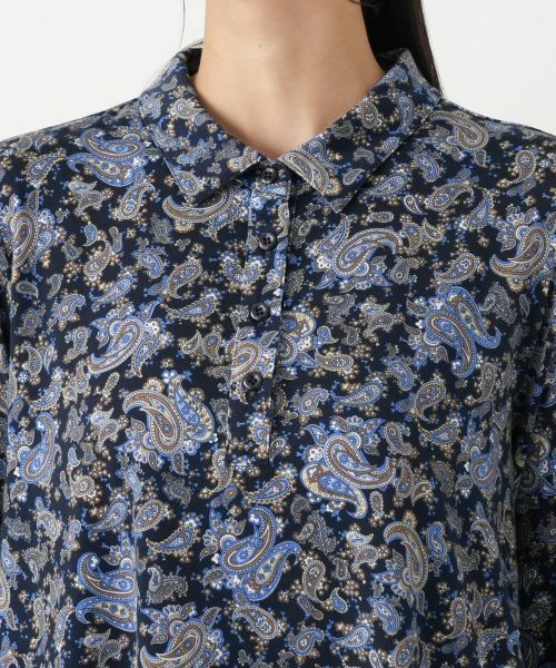 Leilian PLUS HOUSE / レリアンプラスハウス ポロシャツ | ペイズリー柄ポロシャツチュニック【Leilian WHITE LABEL】 | 詳細10