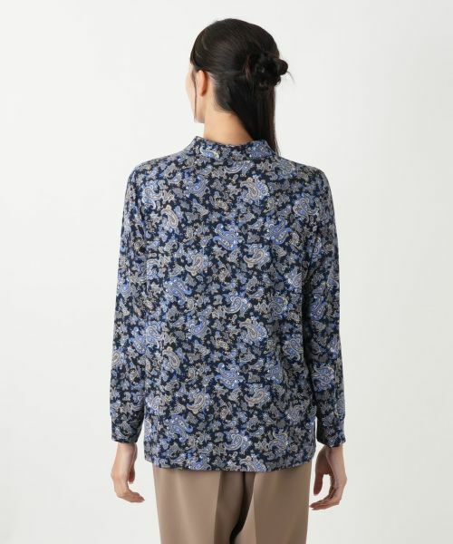 Leilian PLUS HOUSE / レリアンプラスハウス ポロシャツ | ペイズリー柄ポロシャツチュニック【Leilian WHITE LABEL】 | 詳細9