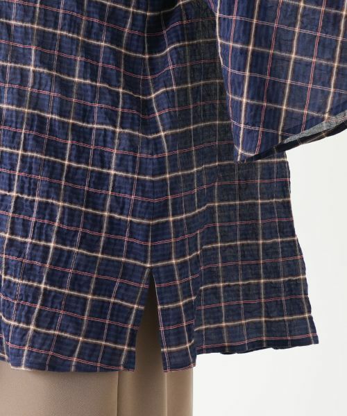 Leilian PLUS HOUSE / レリアンプラスハウス シャツ・ブラウス | チェック柄フレアスリーブブラウス【Leilian WHITE LABEL】 | 詳細10