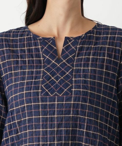 Leilian PLUS HOUSE / レリアンプラスハウス シャツ・ブラウス | チェック柄フレアスリーブブラウス【Leilian WHITE LABEL】 | 詳細7