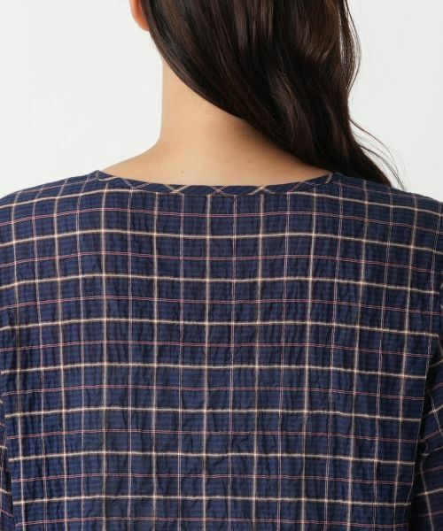 Leilian PLUS HOUSE / レリアンプラスハウス シャツ・ブラウス | チェック柄フレアスリーブブラウス【Leilian WHITE LABEL】 | 詳細8