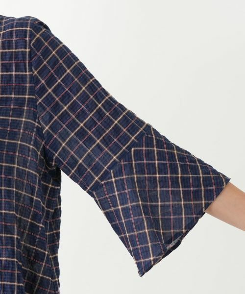 Leilian PLUS HOUSE / レリアンプラスハウス シャツ・ブラウス | チェック柄フレアスリーブブラウス【Leilian WHITE LABEL】 | 詳細9