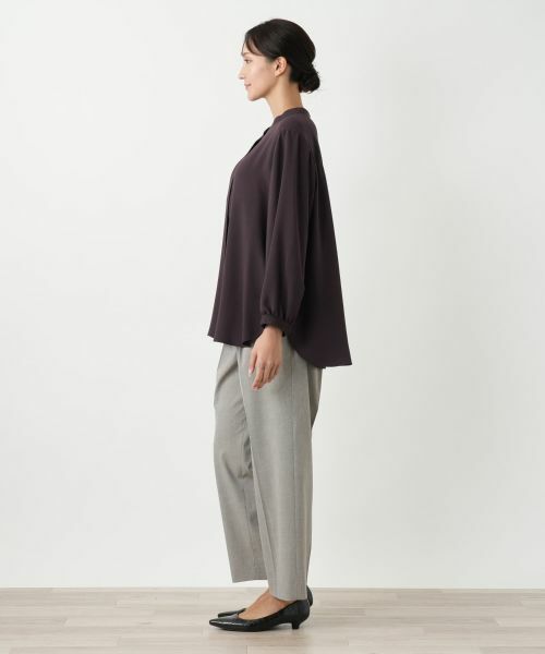 Leilian PLUS HOUSE / レリアンプラスハウス シャツ・ブラウス | スタンドカラーブラウス【Leilian WHITE LABEL】 | 詳細2