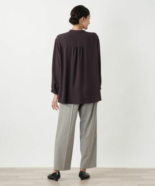 Leilian PLUS HOUSE / レリアンプラスハウス シャツ・ブラウス | スタンドカラーブラウス【Leilian WHITE LABEL】 | 詳細3