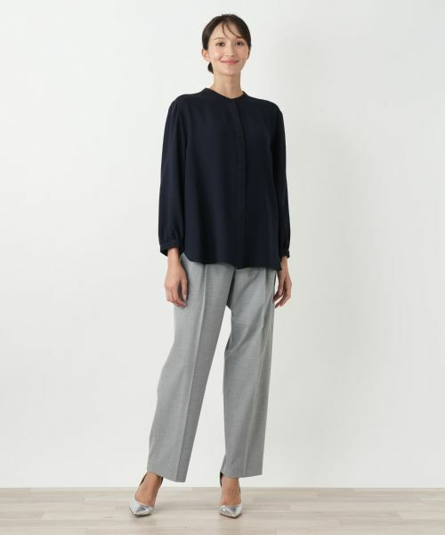 Leilian PLUS HOUSE / レリアンプラスハウス シャツ・ブラウス | スタンドカラーブラウス【Leilian WHITE LABEL】 | 詳細4