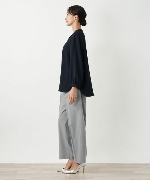 Leilian PLUS HOUSE / レリアンプラスハウス シャツ・ブラウス | スタンドカラーブラウス【Leilian WHITE LABEL】 | 詳細5