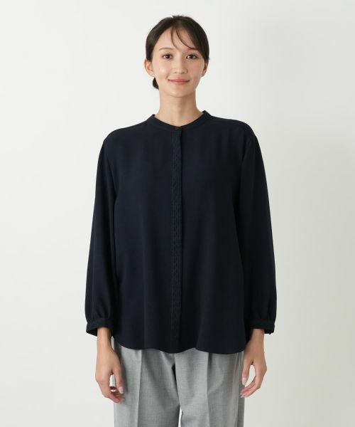 Leilian PLUS HOUSE / レリアンプラスハウス シャツ・ブラウス | スタンドカラーブラウス【Leilian WHITE LABEL】 | 詳細7